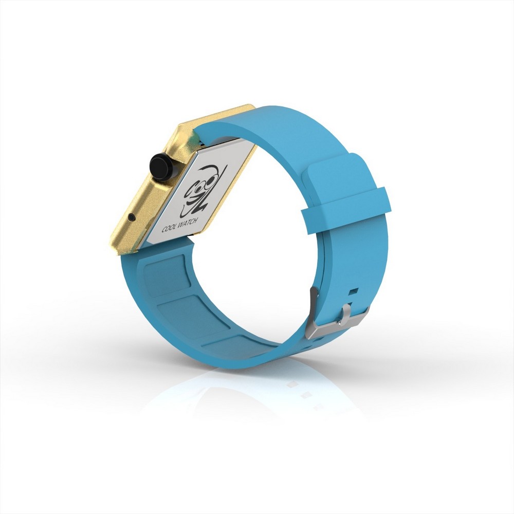 Cool Watch Saat - Gold Edition - Turkuaz Kayış Unisex