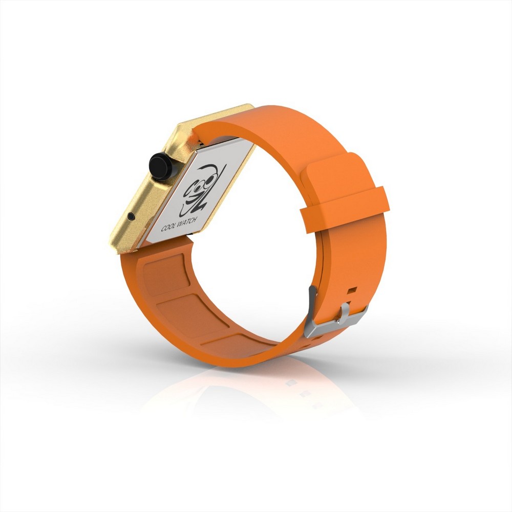 Cool Watch Saat - Gold Edition - Turuncu Kayış Unisex