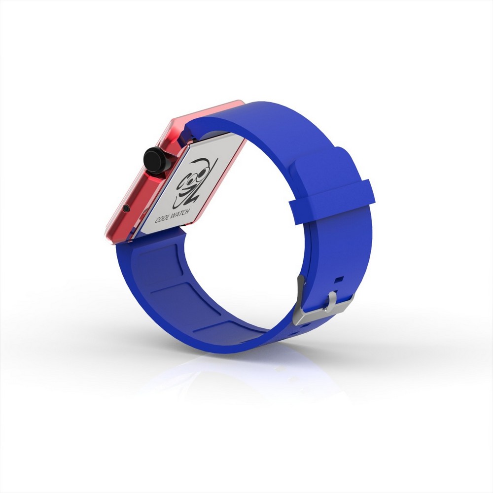 Cool Watch Saat - Kırmızı Edition - Mavi Kayış Unisex