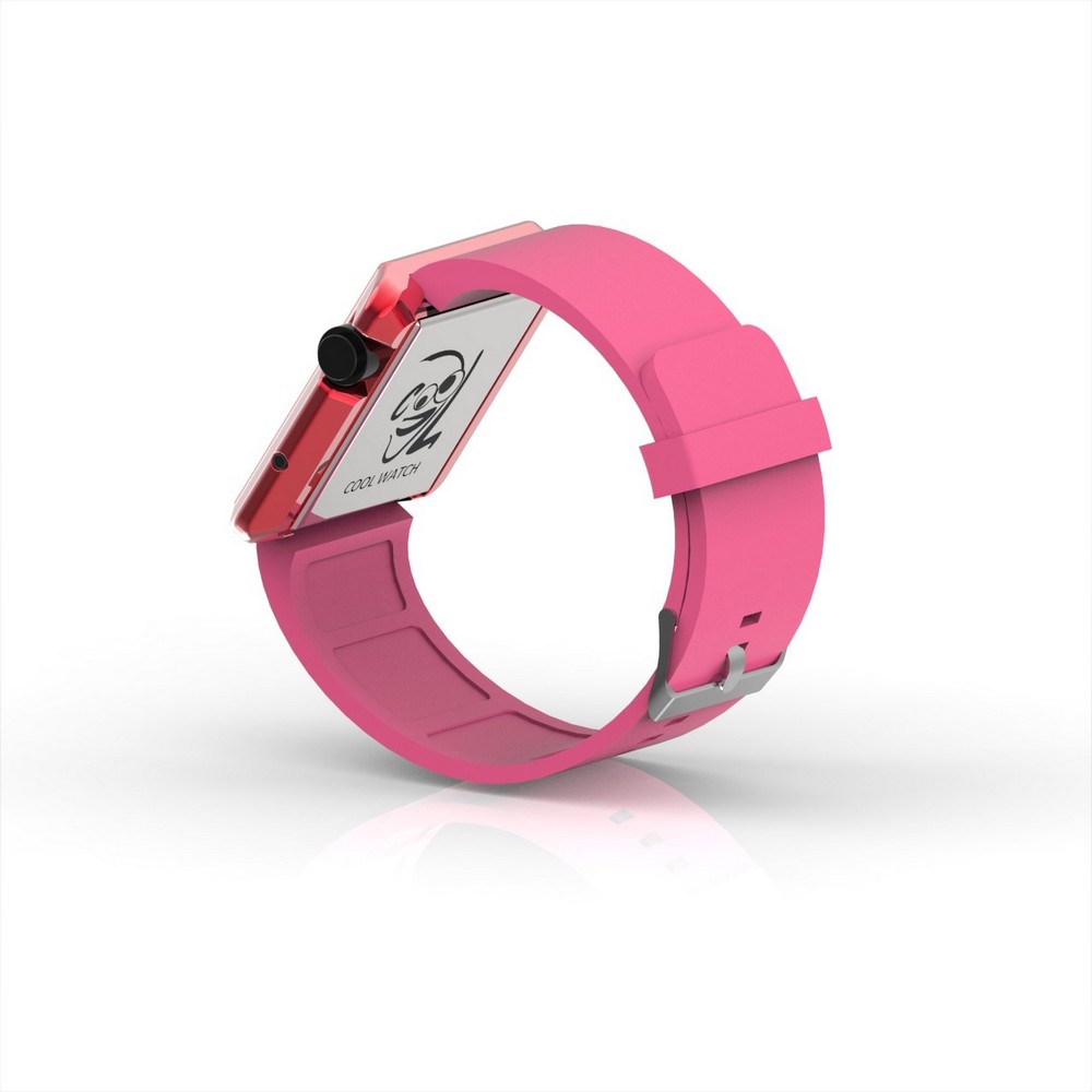 Cool Watch Saat - Kırmızı Edition - Pembe Kayış Unisex