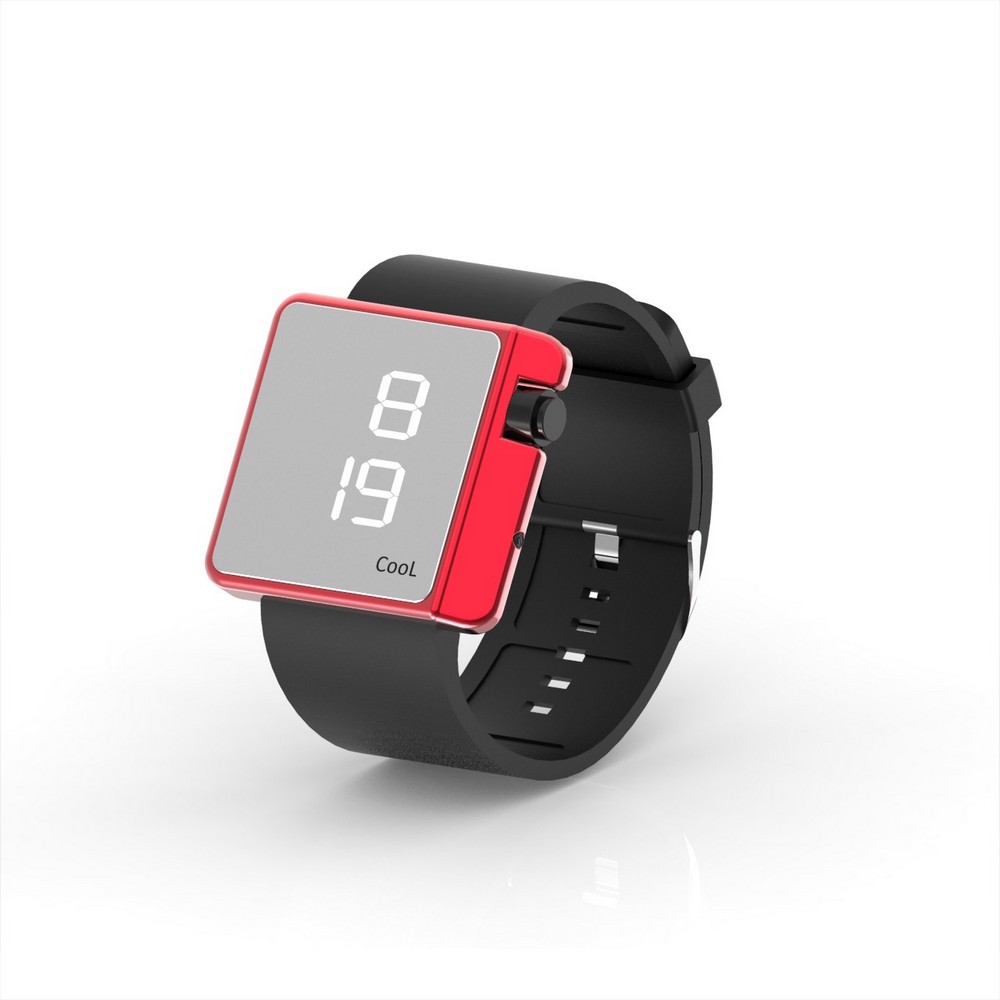 Cool Watch Saat - Kırmızı Edition - Siyah Kayış Unisex