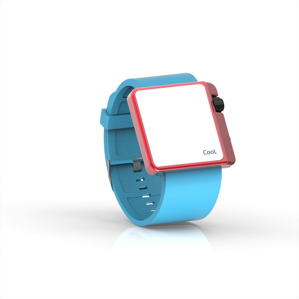 Cool Watch Saat - Kırmızı Edition - Turkuaz Kayış Unisex