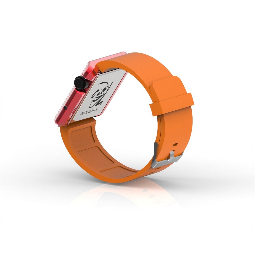 Cool Watch Saat - Kırmızı Edition - Turuncu Kayış Unisex