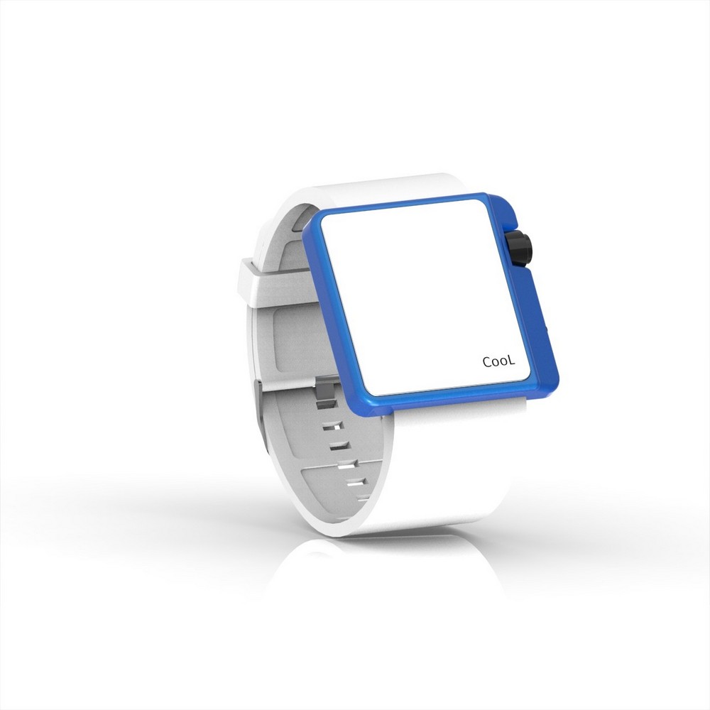 Cool Watch Saat - Mavi Edition - Beyaz Kayış Unisex