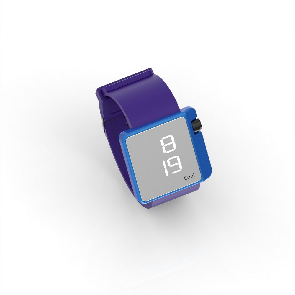 Cool Watch Saat - Mavi Edition - Mor Kayış Unisex