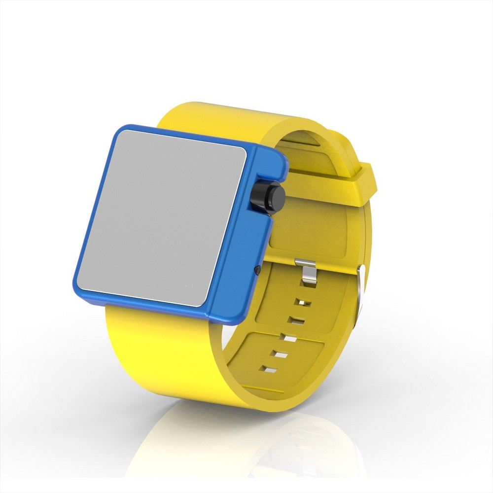 Cool Watch Saat - Mavi Edition - Sarı Kayış Unisex