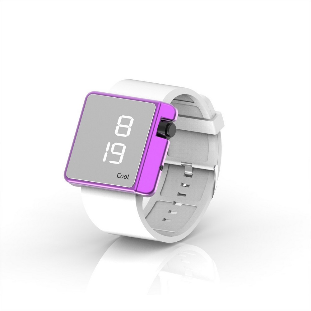 Cool Watch Saat - Mor Edition - Beyaz Kayış Unisex