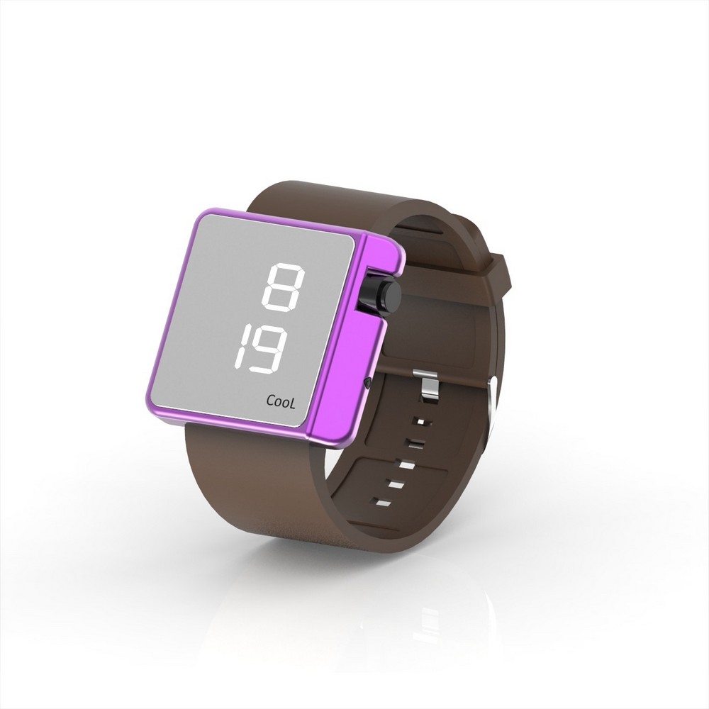 Cool Watch Saat - Mor Edition - Kahverengi Kayış Unisex