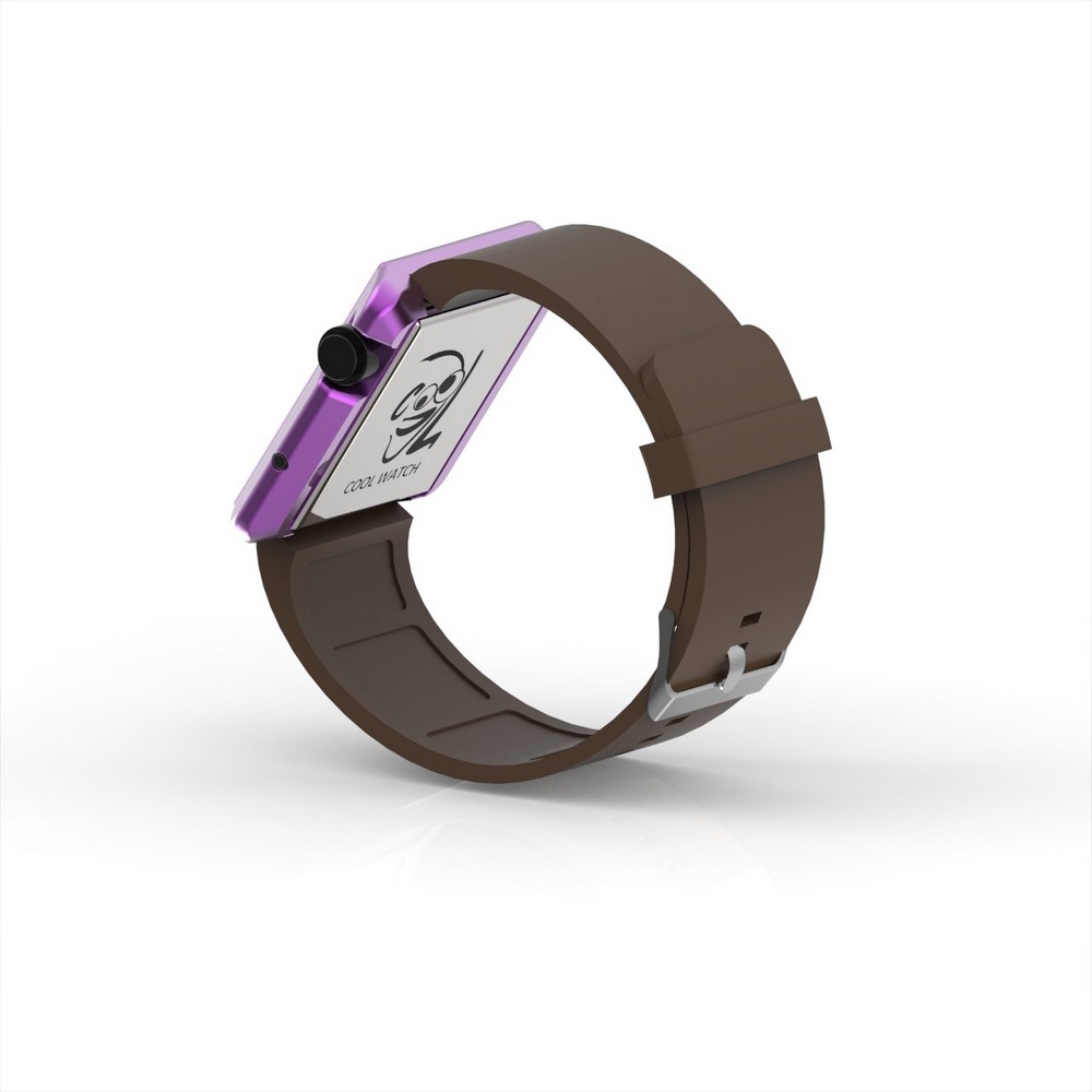 Cool Watch Saat - Mor Edition - Kahverengi Kayış Unisex