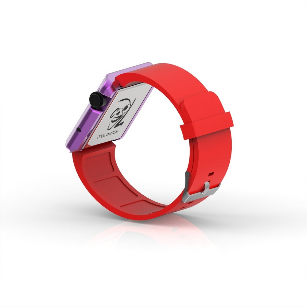 Cool Watch Saat - Mor Edition - Kırmızı Kayış Unisex