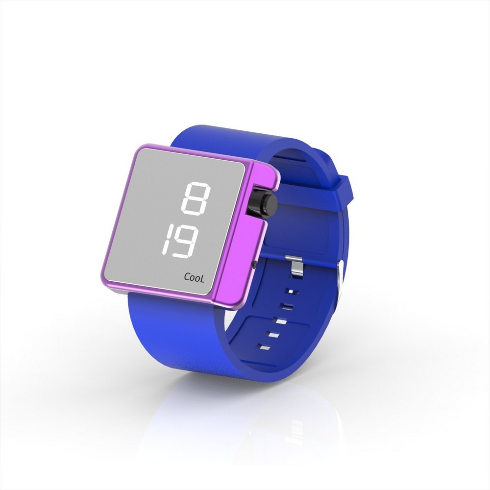 Cool Watch Saat - Mor Edition - Mavi Kayış Unisex