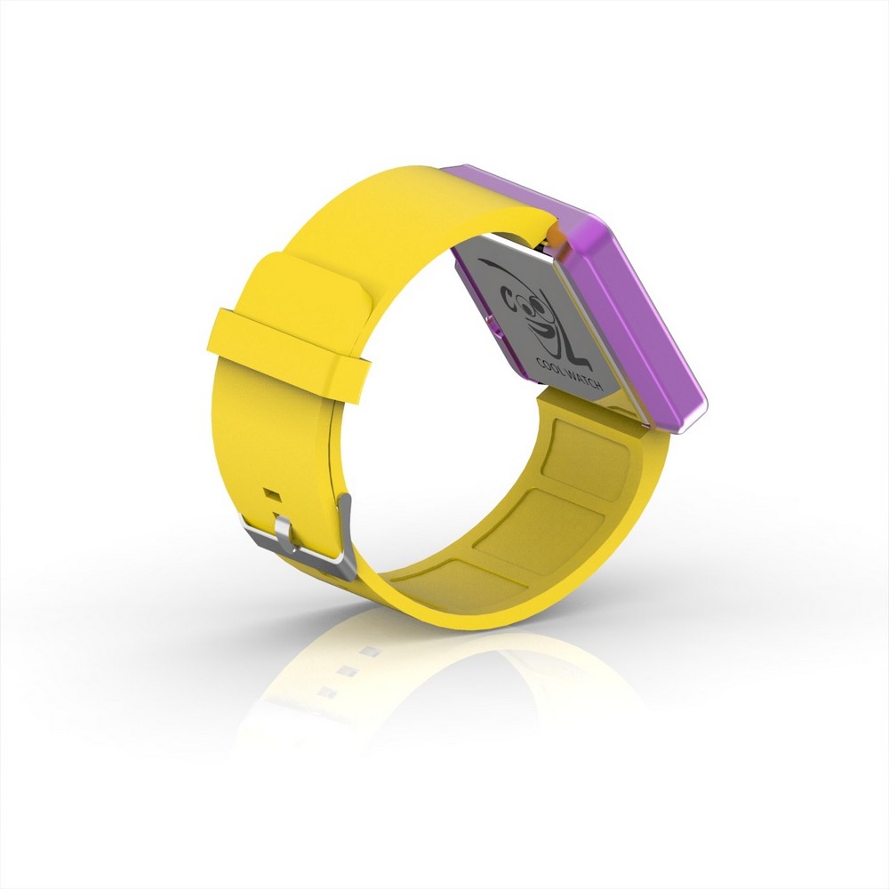Cool Watch Saat - Mor Edition - Sarı Kayış Unisex