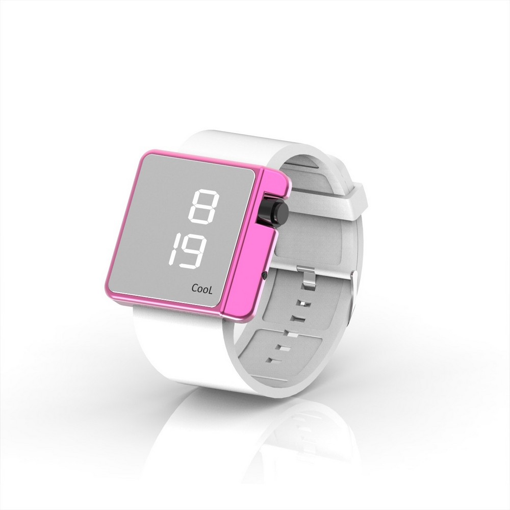 Cool Watch Saat - Pembe Edition - Beyaz Kayış Unisex