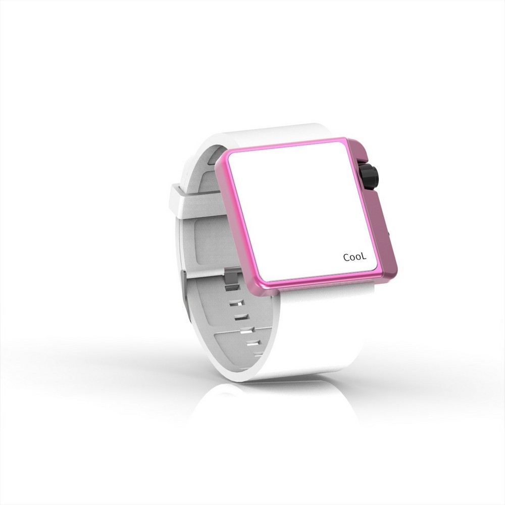 Cool Watch Saat - Pembe Edition - Beyaz Kayış Unisex