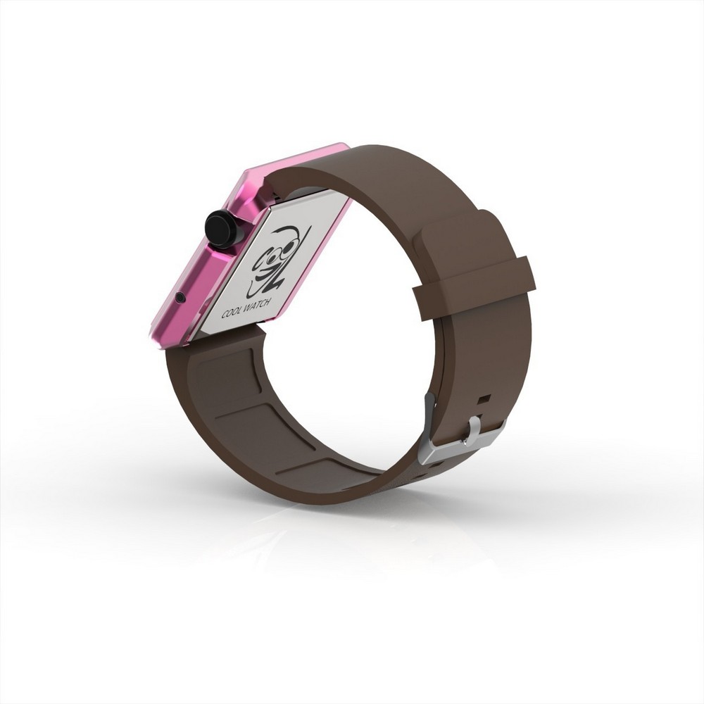 Cool Watch Saat - Pembe Edition - Kahverengi Kayış Unisex
