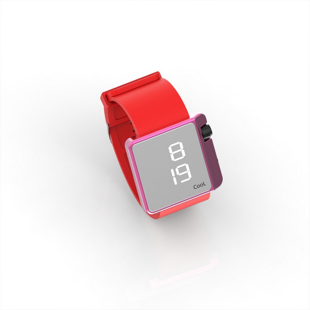 Cool Watch Saat - Pembe Edition - Kırmızı Kayış Unisex