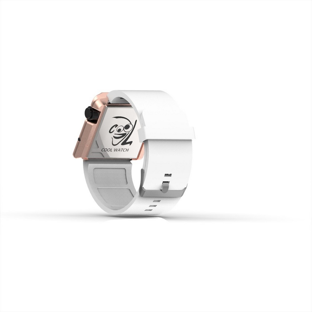 Cool Watch Saat - Rose Edition - Beyaz Kayış Unisex