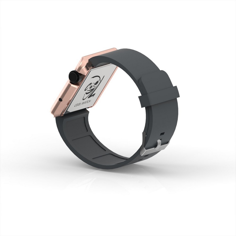 Cool Watch Saat - Rose Edition - Gri Kayış Unisex