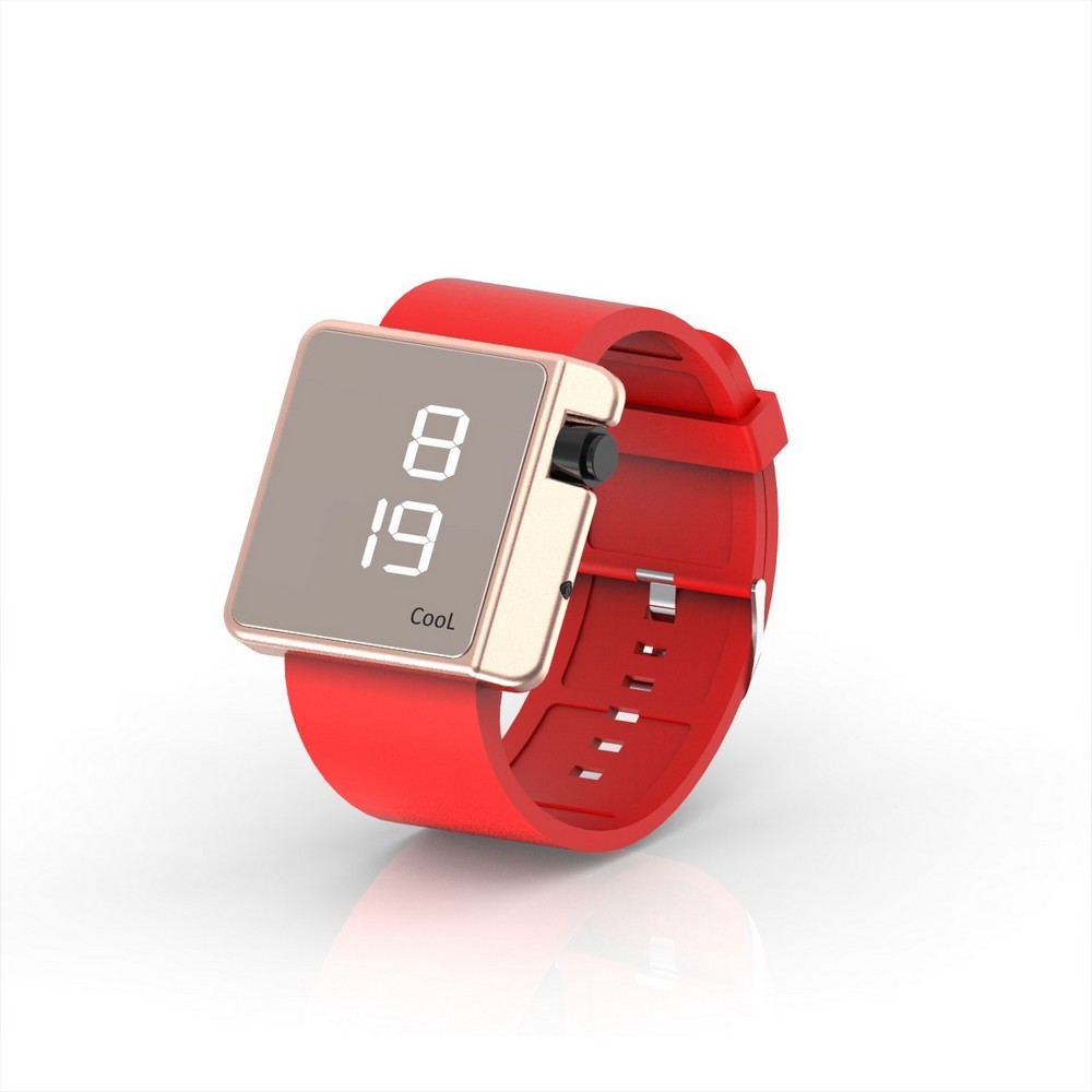 Cool Watch Saat - Rose Edition - Kırmızı Kayış Unisex