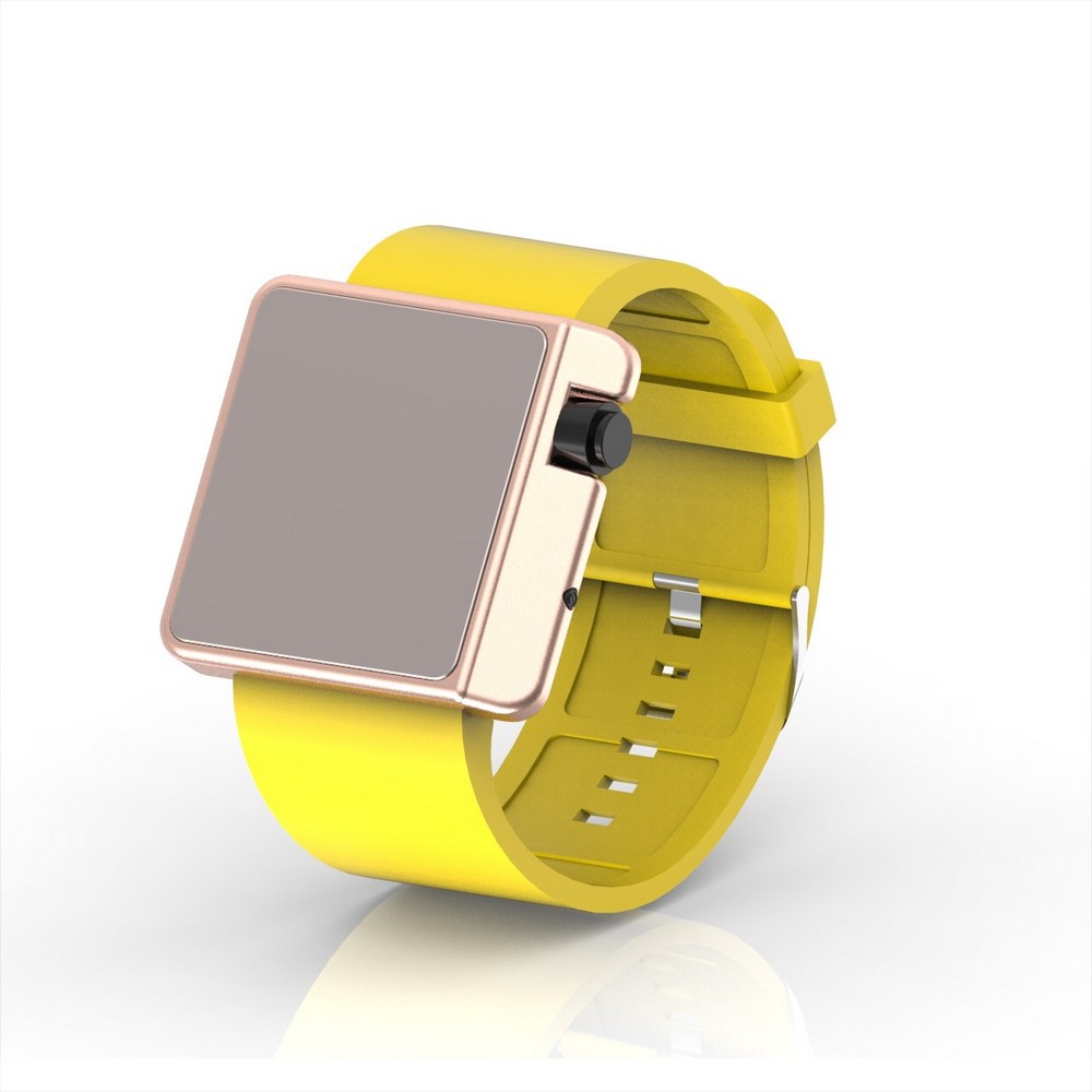 Cool Watch Saat - Rose Edition - Sarı Kayış Unisex