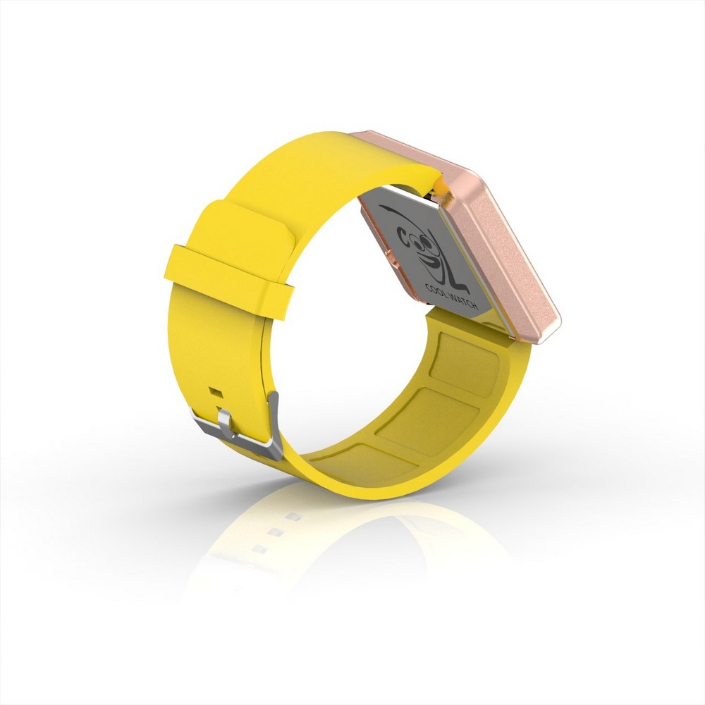 Cool Watch Saat - Rose Edition - Sarı Kayış Unisex