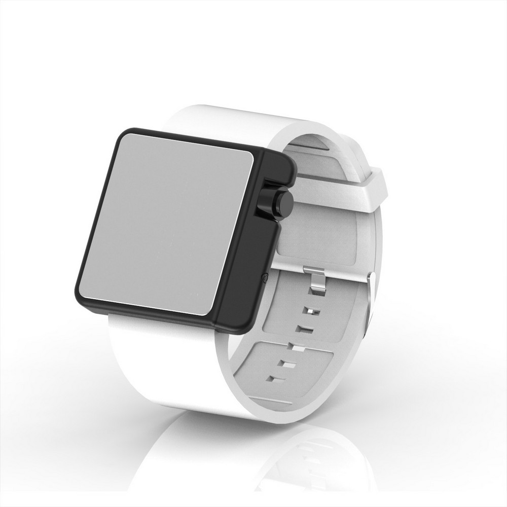 Cool Watch Saat - Siyah Edition - Beyaz Kayış Unisex