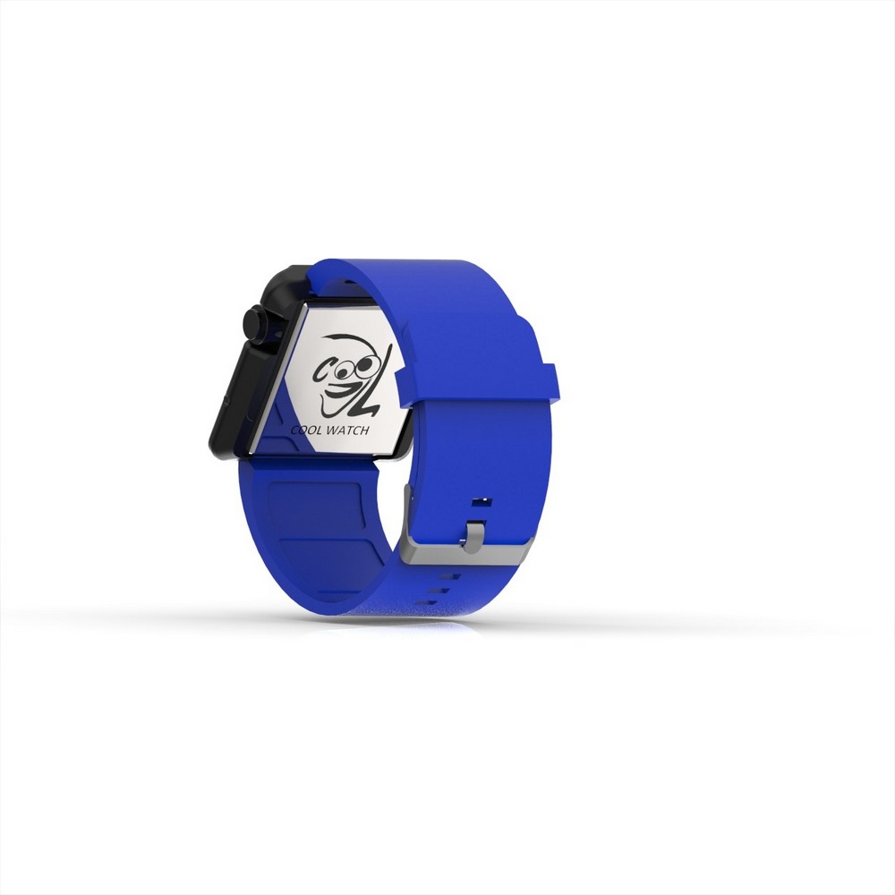 Cool Watch Saat - Siyah Edition - Mavi Kayış Unisex