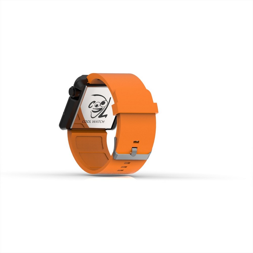 Cool Watch Saat - Siyah Edition - Turuncu Kayış Unisex