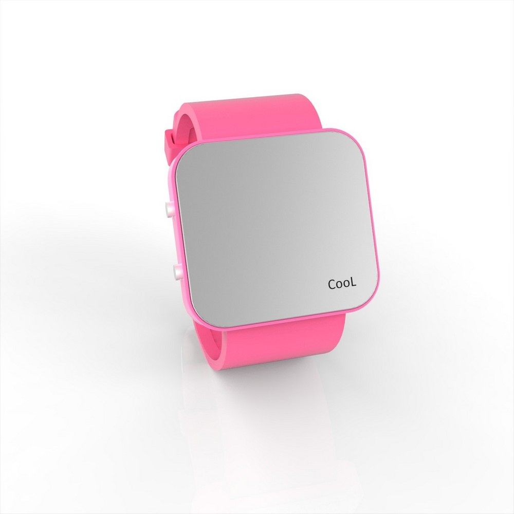 Cool Watch Saat - Pembe Led Kasa - Pembe Kayış Unisex