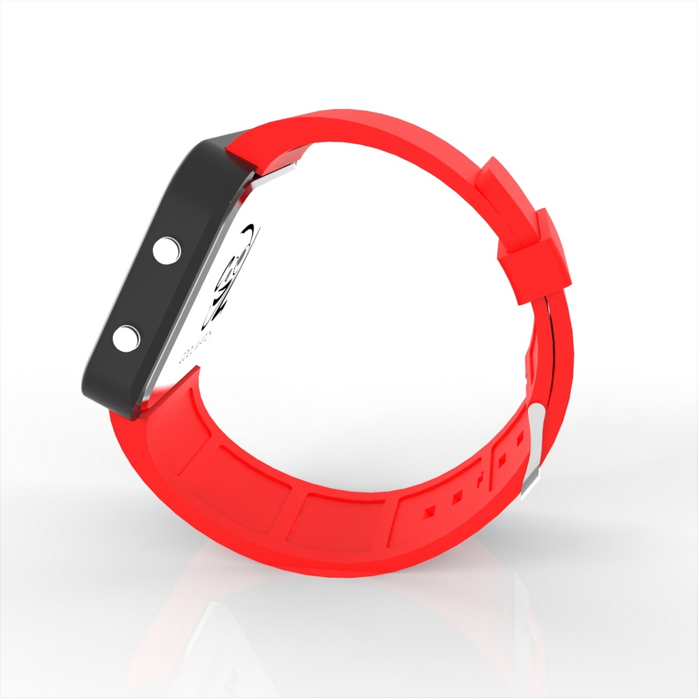 Cool Watch Saat - Siyah Led Kasa - Kırmızı Kayış Unisex