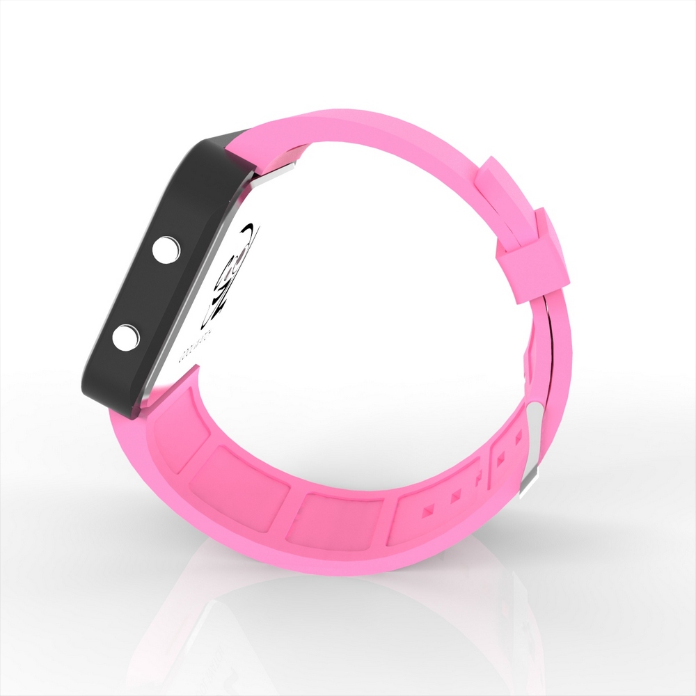 Cool Watch Saat - Siyah Led Kasa - Pembe Kayış Unisex