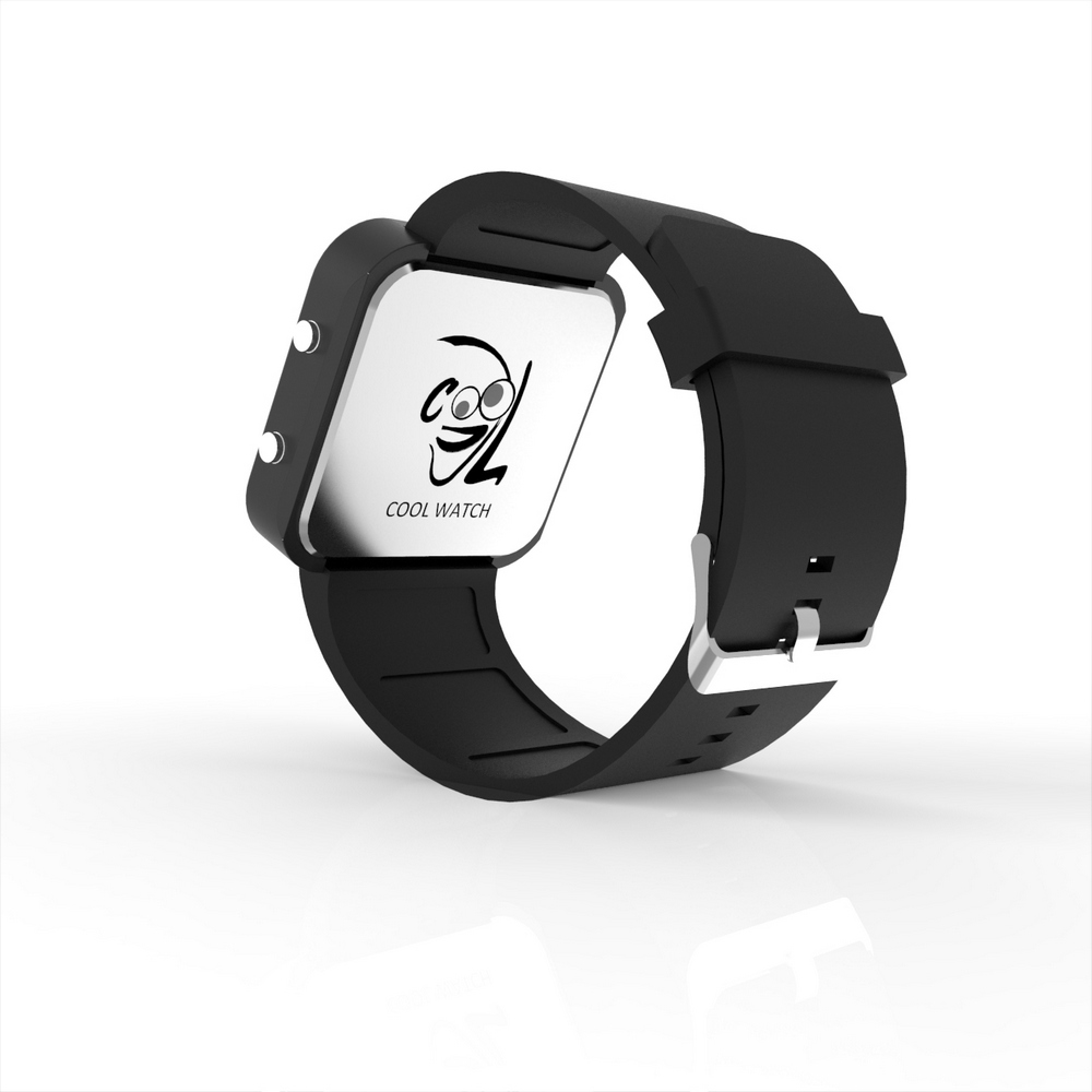 Cool Watch Saat - Siyah Led Kasa - Siyah Kayış Unisex