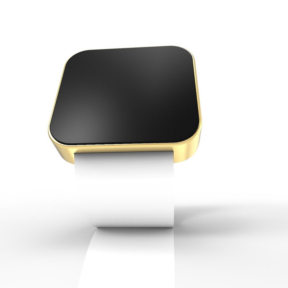 Cool Watch Saat - Gold Mat Dokunmatik Kasa - Beyaz Kayış Unisex